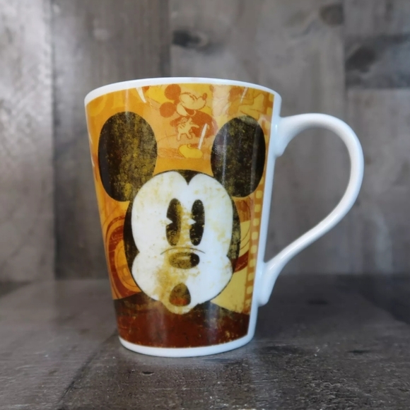 Disney Jerry Leigh Mickey Mouse Newsprint Ceramic Coffee Mug Cup - Picture 4 of 6